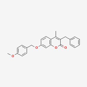 molecular formula C25H22O4 B5855412 3-benzyl-7-[(4-methoxybenzyl)oxy]-4-methyl-2H-chromen-2-one 