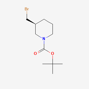 molecular formula C11H20BrNO2 B585542 (S)-叔丁基-3-(溴甲基)哌啶-1-羧酸酯 CAS No. 158406-99-6