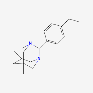 2-(4-ethylphenyl)-5,7-dimethyl-1,3-diazatricyclo[3.3.1.1~3,7~]decane