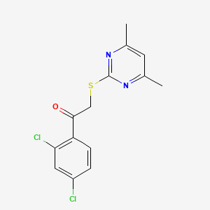 molecular formula C14H12Cl2N2OS B5855467 1-(2,4-dichlorophenyl)-2-[(4,6-dimethyl-2-pyrimidinyl)thio]ethanone 