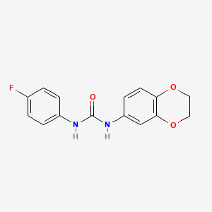 molecular formula C15H13FN2O3 B5855468 N-(2,3-dihydro-1,4-benzodioxin-6-yl)-N'-(4-fluorophenyl)urea 