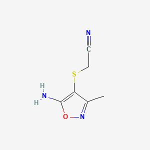(5-Amino-3-methylisoxazol-4-ylthio)acetonitrile