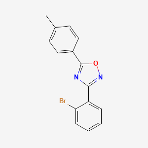 molecular formula C15H11BrN2O B5855475 3-(2-bromophenyl)-5-(4-methylphenyl)-1,2,4-oxadiazole 