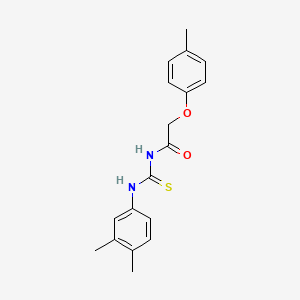 molecular formula C18H20N2O2S B5855492 N-{[(3,4-dimethylphenyl)amino]carbonothioyl}-2-(4-methylphenoxy)acetamide 