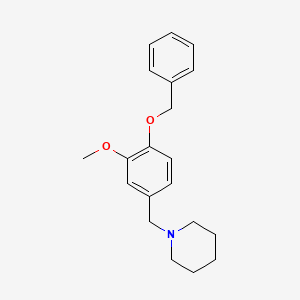 molecular formula C20H25NO2 B5855514 1-[4-(benzyloxy)-3-methoxybenzyl]piperidine 
