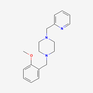 molecular formula C18H23N3O B5855517 1-(2-methoxybenzyl)-4-(2-pyridinylmethyl)piperazine 