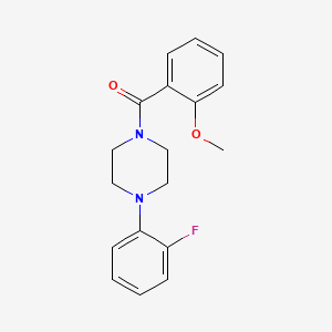 molecular formula C18H19FN2O2 B5855544 1-(2-fluorophenyl)-4-(2-methoxybenzoyl)piperazine 