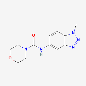molecular formula C12H15N5O2 B5855556 N-(1-methyl-1H-1,2,3-benzotriazol-5-yl)-4-morpholinecarboxamide 