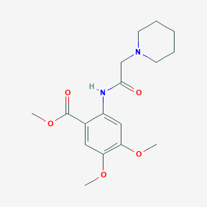 molecular formula C17H24N2O5 B5855558 methyl 4,5-dimethoxy-2-[(1-piperidinylacetyl)amino]benzoate 