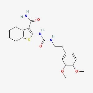molecular formula C20H25N3O4S B5855566 2-[({[2-(3,4-dimethoxyphenyl)ethyl]amino}carbonyl)amino]-4,5,6,7-tetrahydro-1-benzothiophene-3-carboxamide 