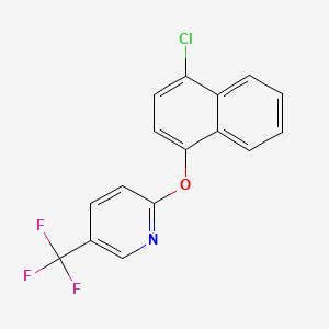 molecular formula C16H9ClF3NO B5855579 2-[(4-chloro-1-naphthyl)oxy]-5-(trifluoromethyl)pyridine 