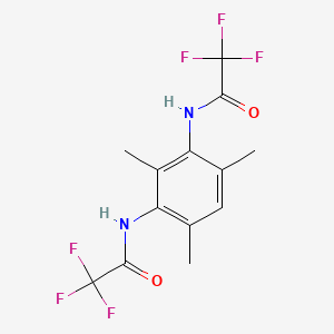 molecular formula C13H12F6N2O2 B5855584 N,N'-(2,4,6-trimethyl-1,3-phenylene)bis(2,2,2-trifluoroacetamide) 