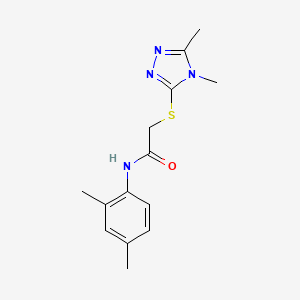 molecular formula C14H18N4OS B5855598 N-(2,4-dimethylphenyl)-2-[(4,5-dimethyl-4H-1,2,4-triazol-3-yl)thio]acetamide 