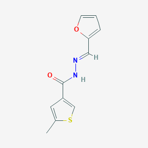 molecular formula C11H10N2O2S B5855599 N'-(2-furylmethylene)-5-methyl-3-thiophenecarbohydrazide 