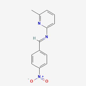 molecular formula C13H11N3O2 B5855601 6-methyl-N-(4-nitrobenzylidene)pyridin-2-amine 