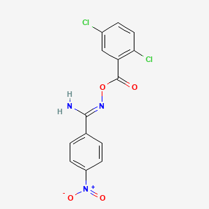 molecular formula C14H9Cl2N3O4 B5855606 N'-[(2,5-dichlorobenzoyl)oxy]-4-nitrobenzenecarboximidamide 