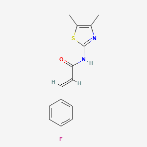 molecular formula C14H13FN2OS B5855631 N-(4,5-dimethyl-1,3-thiazol-2-yl)-3-(4-fluorophenyl)acrylamide 