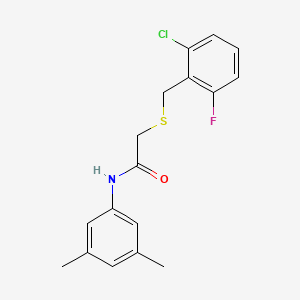 molecular formula C17H17ClFNOS B5855636 2-[(2-chloro-6-fluorobenzyl)thio]-N-(3,5-dimethylphenyl)acetamide 