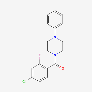 molecular formula C17H16ClFN2O B5855638 1-(4-chloro-2-fluorobenzoyl)-4-phenylpiperazine 