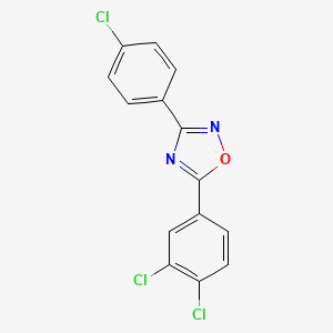 molecular formula C14H7Cl3N2O B5855651 3-(4-chlorophenyl)-5-(3,4-dichlorophenyl)-1,2,4-oxadiazole 