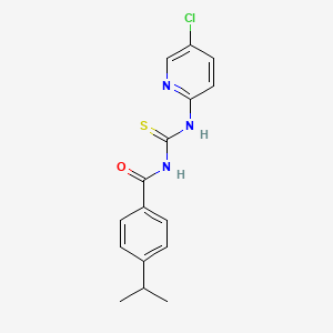 molecular formula C16H16ClN3OS B5855664 N-{[(5-chloro-2-pyridinyl)amino]carbonothioyl}-4-isopropylbenzamide 