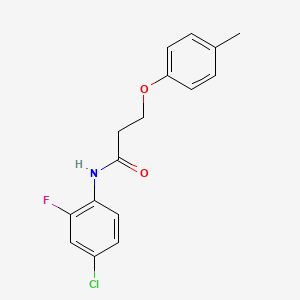 molecular formula C16H15ClFNO2 B5855671 N-(4-chloro-2-fluorophenyl)-3-(4-methylphenoxy)propanamide 