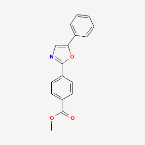 molecular formula C17H13NO3 B5855676 methyl 4-(5-phenyl-1,3-oxazol-2-yl)benzoate 
