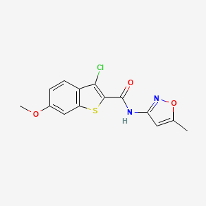 molecular formula C14H11ClN2O3S B5855696 3-chloro-6-methoxy-N-(5-methyl-3-isoxazolyl)-1-benzothiophene-2-carboxamide 