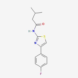 molecular formula C14H15FN2OS B5855697 N-[4-(4-fluorophenyl)-1,3-thiazol-2-yl]-3-methylbutanamide 