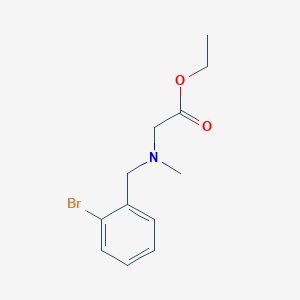 molecular formula C12H16BrNO2 B5855704 ethyl N-(2-bromobenzyl)-N-methylglycinate 