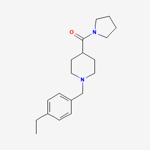 molecular formula C19H28N2O B5855716 1-(4-ethylbenzyl)-4-(1-pyrrolidinylcarbonyl)piperidine 