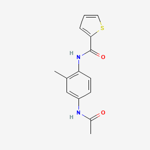 molecular formula C14H14N2O2S B5855723 N-[4-(acetylamino)-2-methylphenyl]-2-thiophenecarboxamide 
