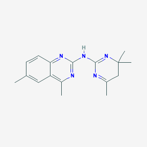 molecular formula C17H21N5 B5855730 4,6-dimethyl-N-(4,4,6-trimethyl-4,5-dihydro-2-pyrimidinyl)-2-quinazolinamine 