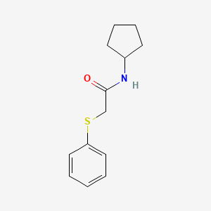 molecular formula C13H17NOS B5855737 N-cyclopentyl-2-(phenylthio)acetamide 