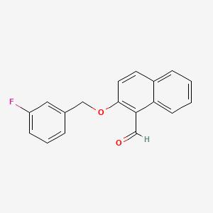 molecular formula C18H13FO2 B5855745 2-[(3-fluorobenzyl)oxy]-1-naphthaldehyde 