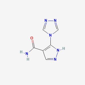 molecular formula C6H6N6O B585575 5-(4H-1,2,4-triazol-4-yl)-1H-pyrazole-4-carboxamide CAS No. 1346604-13-4