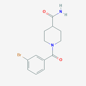 molecular formula C13H15BrN2O2 B5855770 1-(3-bromobenzoyl)-4-piperidinecarboxamide 
