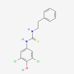 molecular formula C15H14Cl2N2OS B5855778 N-(3,5-dichloro-4-hydroxyphenyl)-N'-(2-phenylethyl)thiourea 