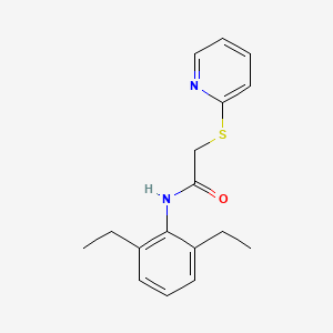 molecular formula C17H20N2OS B5855782 N-(2,6-diethylphenyl)-2-(2-pyridinylthio)acetamide 
