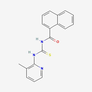molecular formula C18H15N3OS B5855793 N-{[(3-methyl-2-pyridinyl)amino]carbonothioyl}-1-naphthamide 