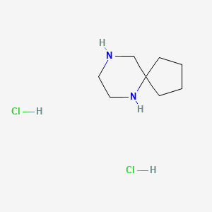 molecular formula C8H18Cl2N2 B585583 6,9-二氮杂-螺[4.5]癸烷二盐酸盐 CAS No. 145122-55-0