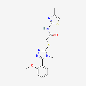 2-{[5-(2-methoxyphenyl)-4-methyl-4H-1,2,4-triazol-3-yl]thio}-N-(4-methyl-1,3-thiazol-2-yl)acetamide