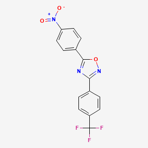 5-(4-nitrophenyl)-3-[4-(trifluoromethyl)phenyl]-1,2,4-oxadiazole