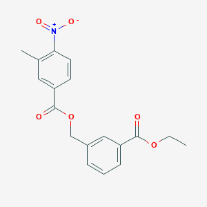 molecular formula C18H17NO6 B5855878 3-(ethoxycarbonyl)benzyl 3-methyl-4-nitrobenzoate 
