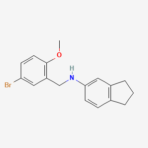 molecular formula C17H18BrNO B5855918 (5-bromo-2-methoxybenzyl)2,3-dihydro-1H-inden-5-ylamine 