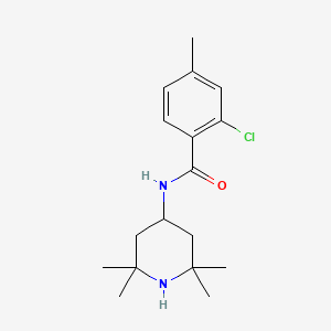molecular formula C17H25ClN2O B5855933 2-chloro-4-methyl-N-(2,2,6,6-tetramethyl-4-piperidinyl)benzamide 