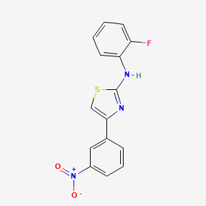 molecular formula C15H10FN3O2S B5855938 N-(2-fluorophenyl)-4-(3-nitrophenyl)-1,3-thiazol-2-amine 