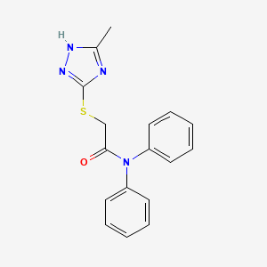 molecular formula C17H16N4OS B5855987 2-[(5-methyl-4H-1,2,4-triazol-3-yl)thio]-N,N-diphenylacetamide 