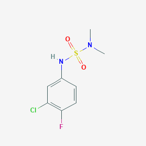 molecular formula C8H10ClFN2O2S B5855998 N'-(3-chloro-4-fluorophenyl)-N,N-dimethylsulfamide 