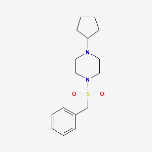 molecular formula C16H24N2O2S B5856004 1-(benzylsulfonyl)-4-cyclopentylpiperazine 